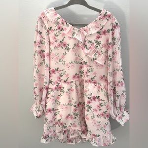 NWOT: Janie & Jack Floral Ruffle Chiffon Romper